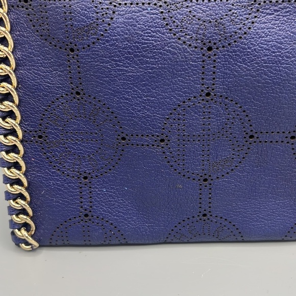 Henri Bendel Leather Gold-Tone Chain Signature Clutch - Picture 6 of 9